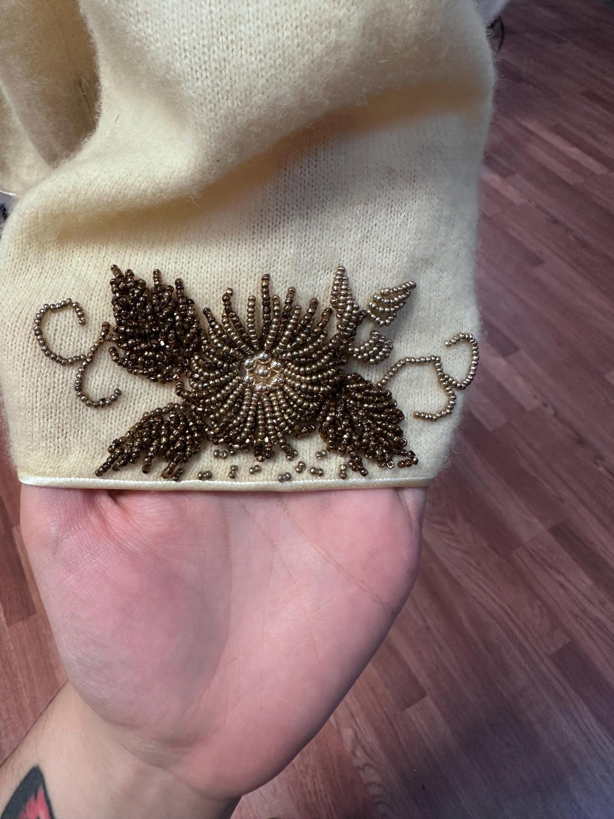 1950's Vintage Chen Sisters Hand Beaded Exquisite Cardigan Jacket