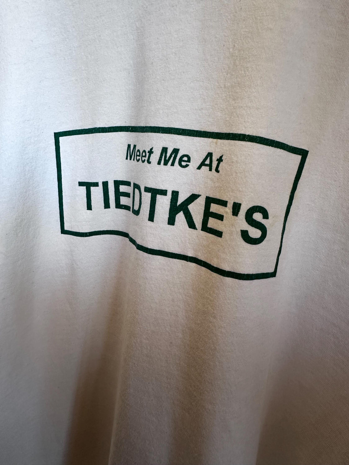 Vintage 90s Toledo Ohio History Meet me at Tiedtkes Shirt 2XL as is