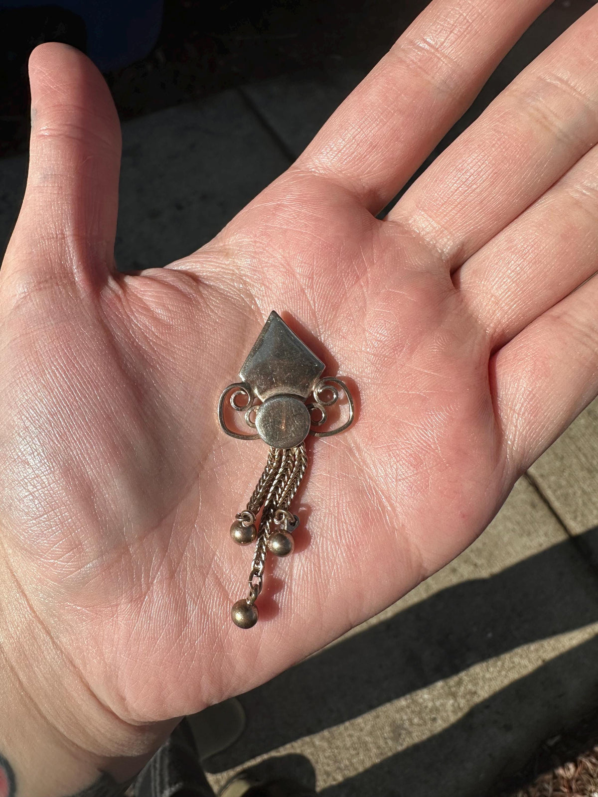 Victorian Gold Tone possible Gold Filled Pocket Watch Slide Charm