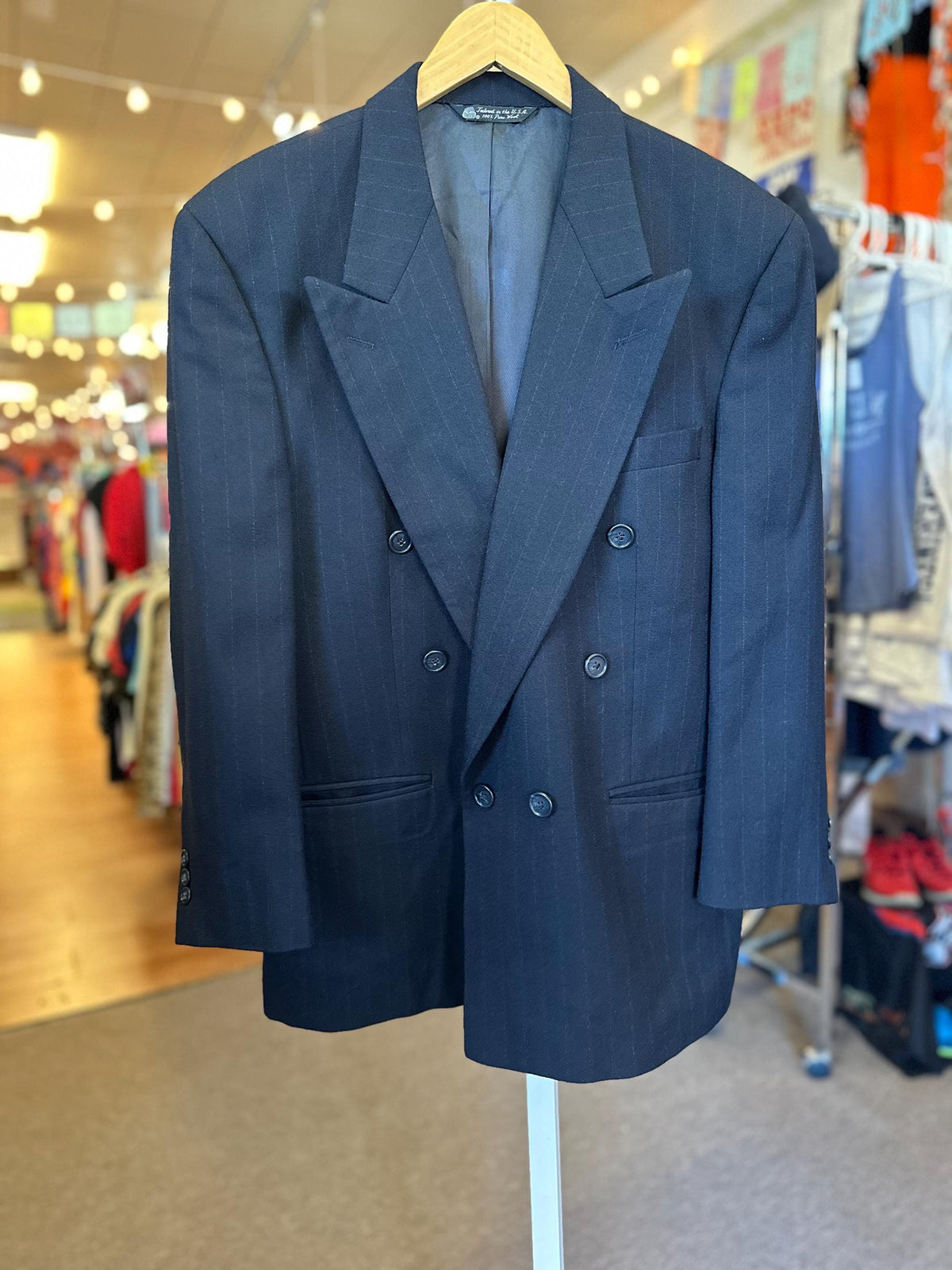 Vintage Christian Dior Double Breasted Pure Virgin Wool Blazer Jacket 42R XL