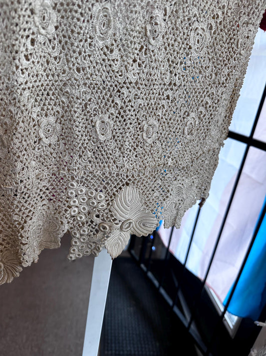 ANTIQUE EDWARDIAN 1900s Turn of the Century Irish Crochet Lace Cardigan blouse S/M SALE