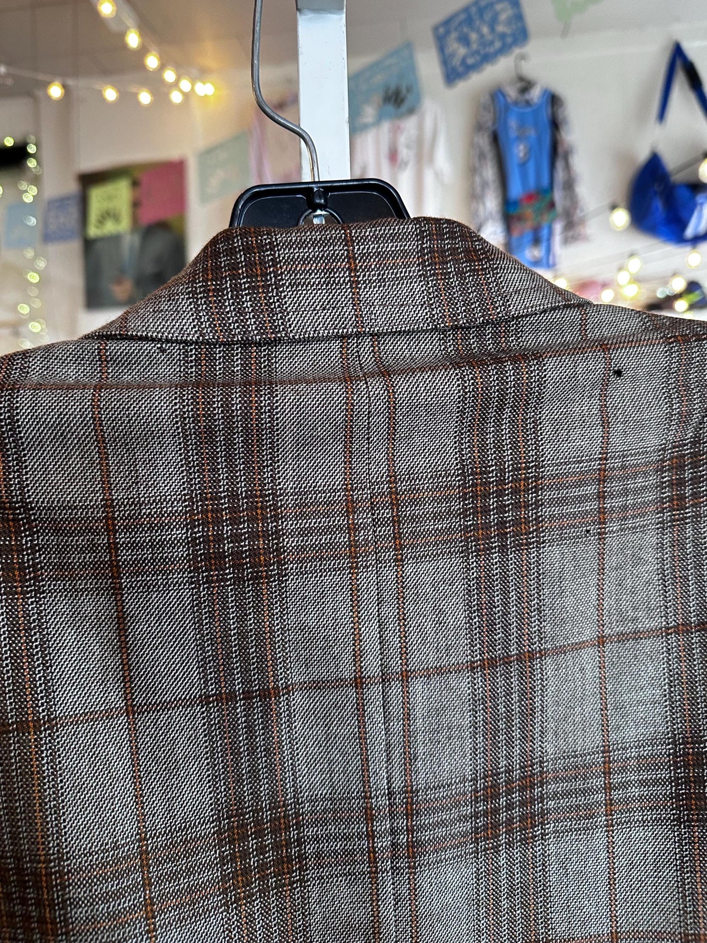 Vintage 1970s Chris Allan Women’s Plaid Genuine Wool Blazer – Size Small