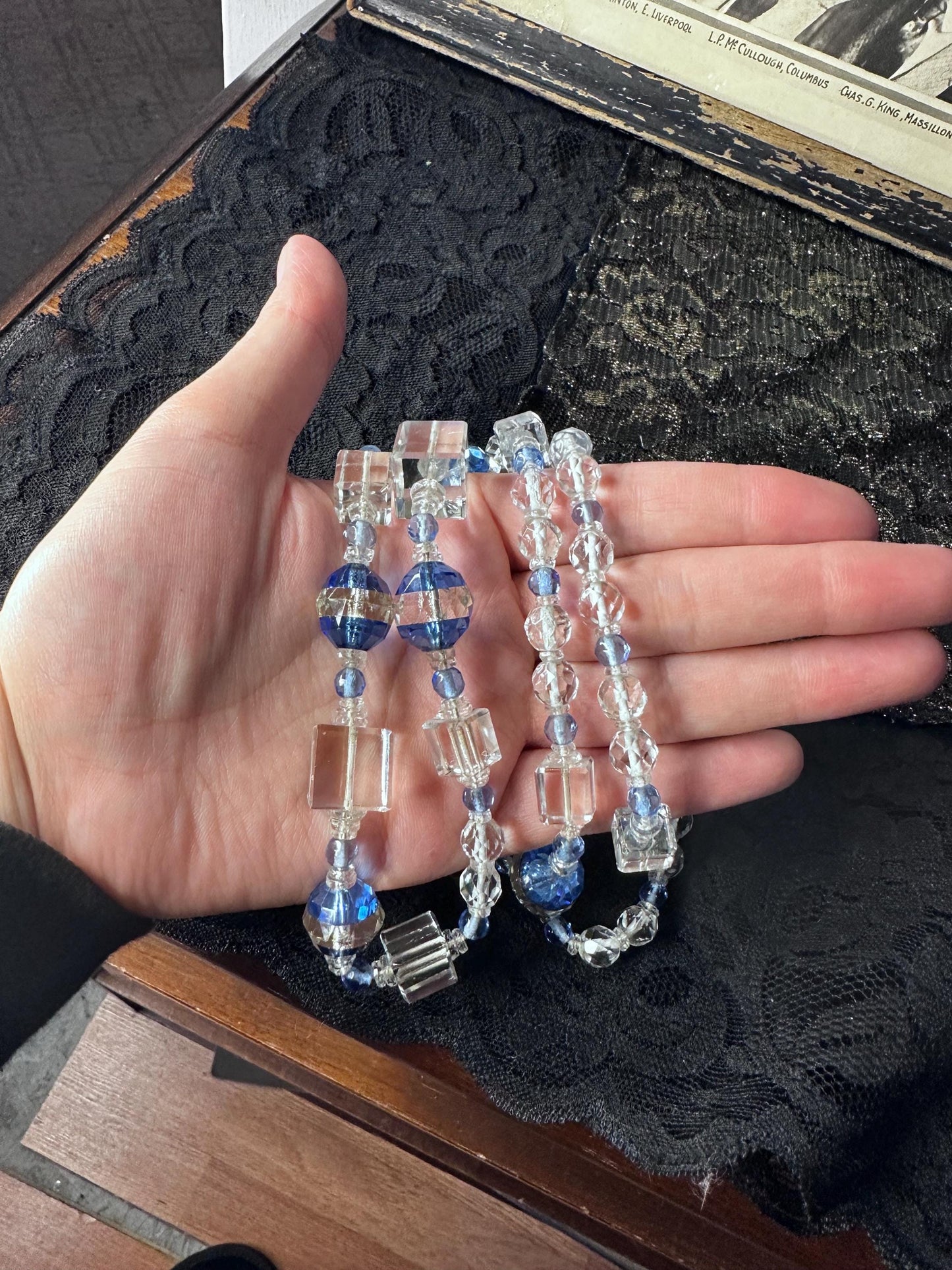 Vintage Art Deco 1920's-30's Czech Glass Bead Necklace.