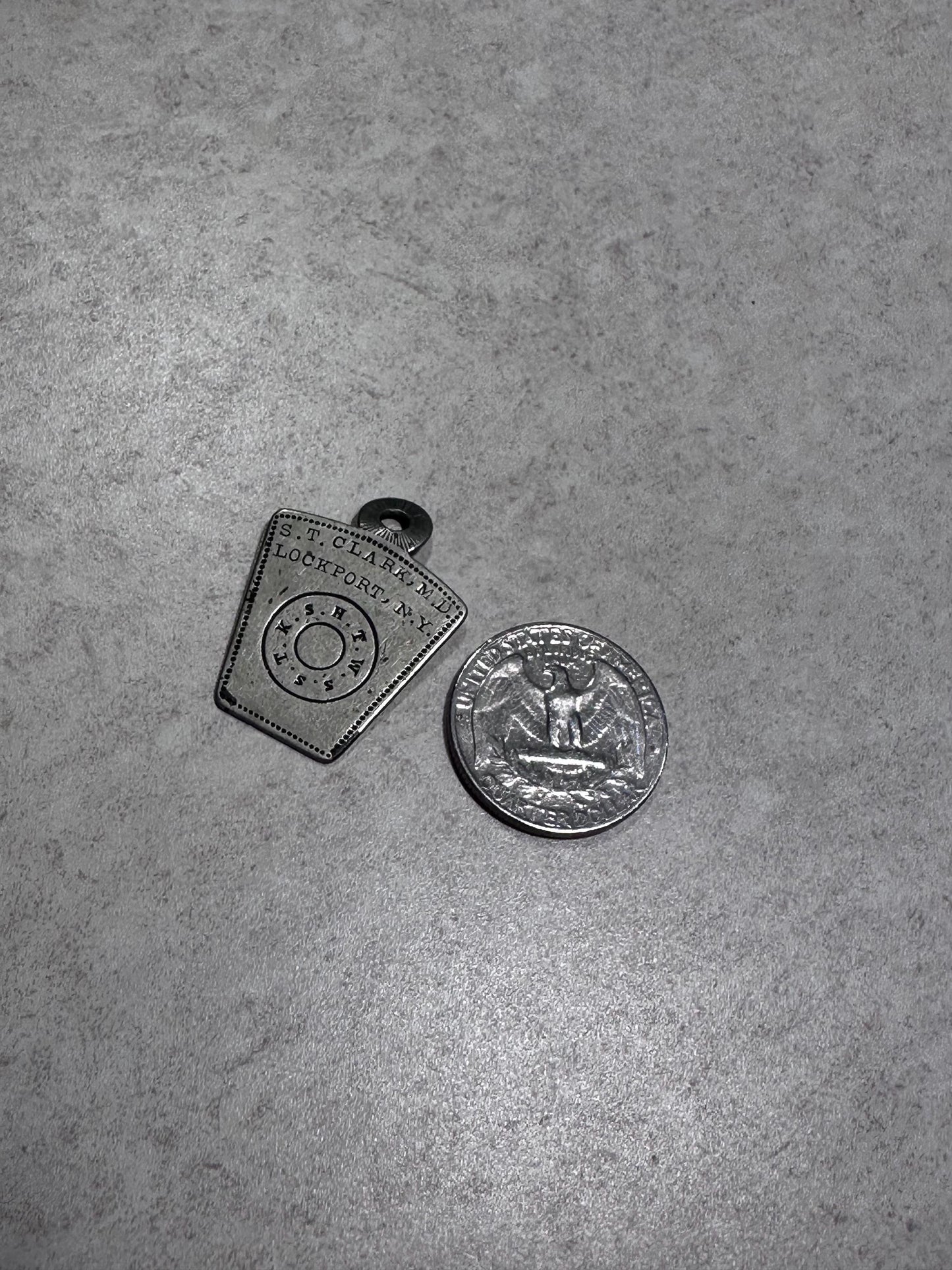 Vintage MCM Free Masonic Royal Arch Name Pendant New York. Just shy of 1"" long