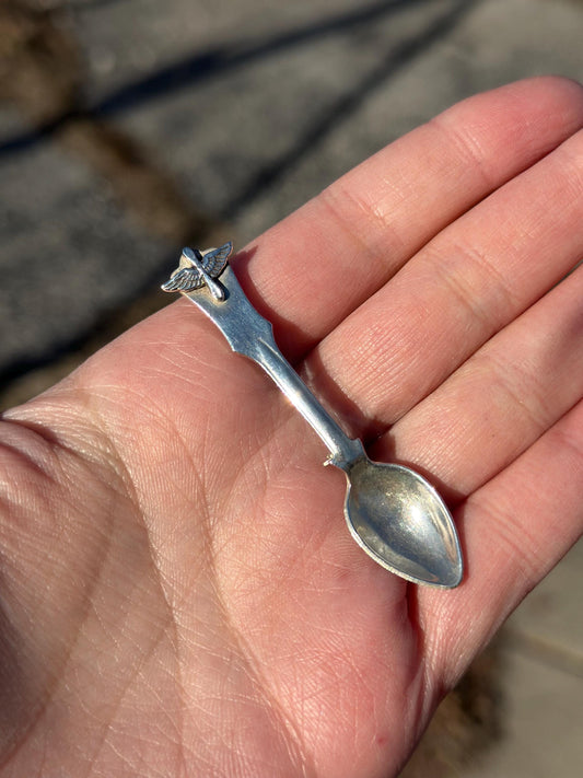 WWII Vintage 1940's Sweetheart Air Force Pin Winged Propeller Sterling Silver Pin or Brooch War memorabilia
