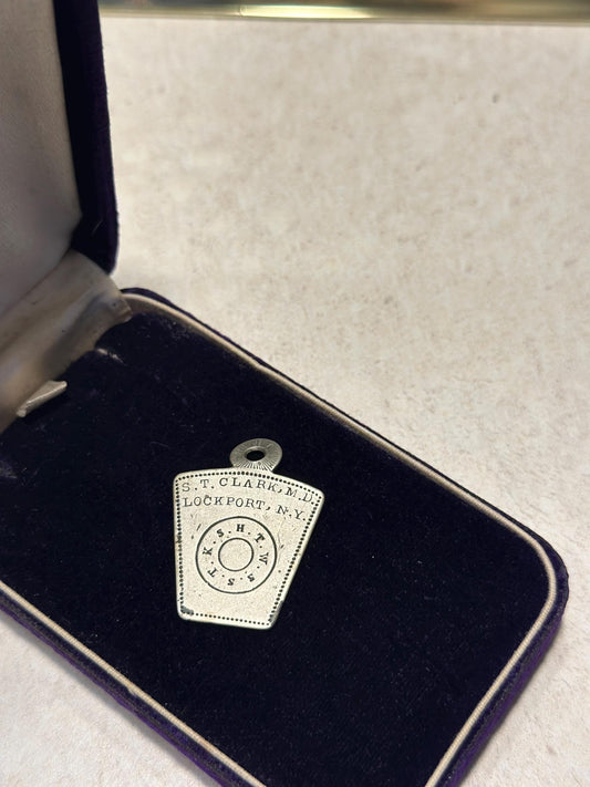 Vintage MCM Free Masonic Royal Arch Name Pendant New York. Just shy of 1"" long