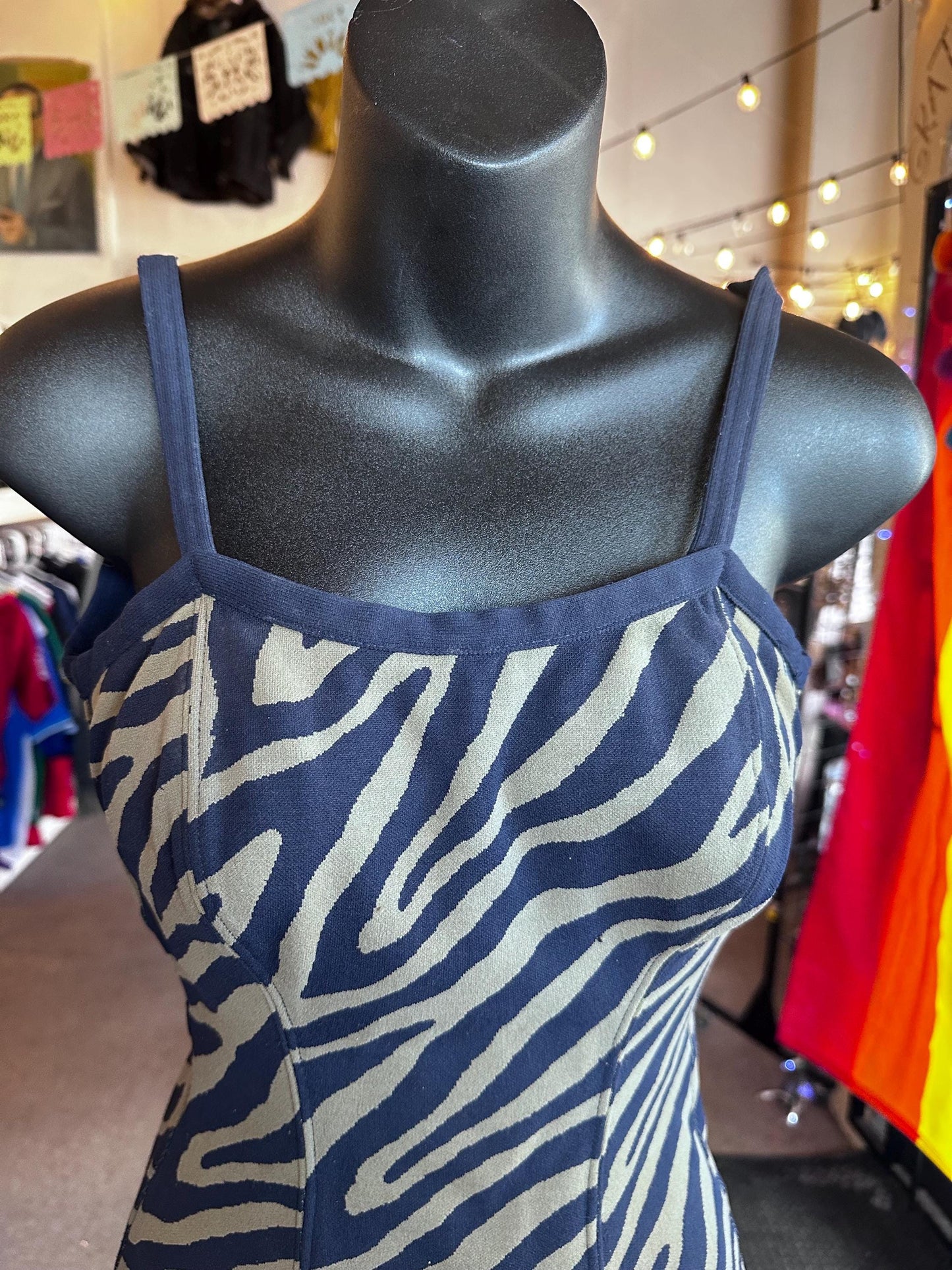 1960's Vintage Catalina Art of Eve Bettie Page Pin Up One Piece Swimsuit Small Medium Animal Print