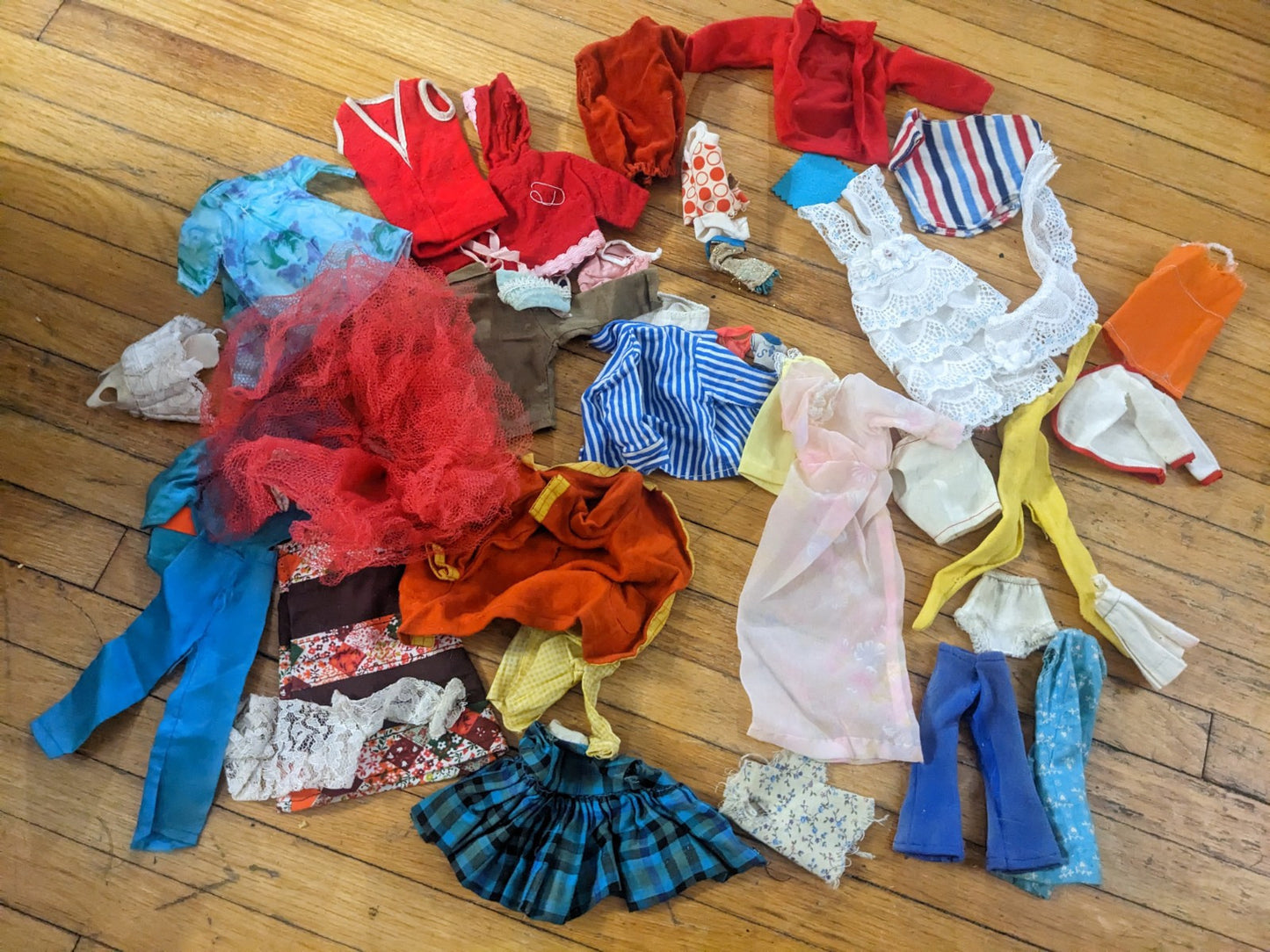 Vintage Lot Of TLC Barbie And Misc Doll Clothes 60s 70s Tammy Penny Brite