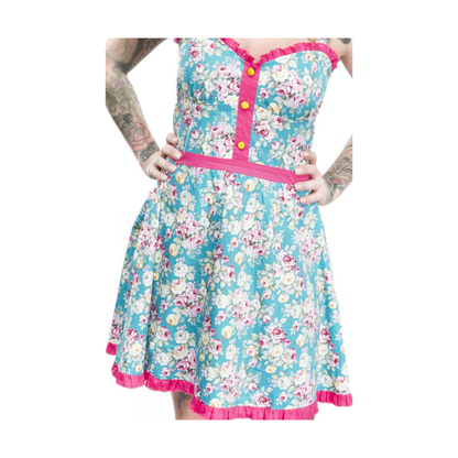 Sourpuss Rosey Luau Hawaiian Floral Retro Summer Fun Dress
