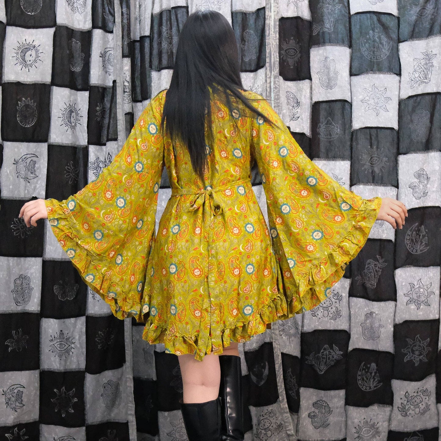 Dreamy Whimsy Mini Wrap Dress with Pockets