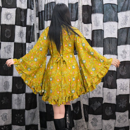 Dreamy Whimsy Mini Wrap Dress with Pockets