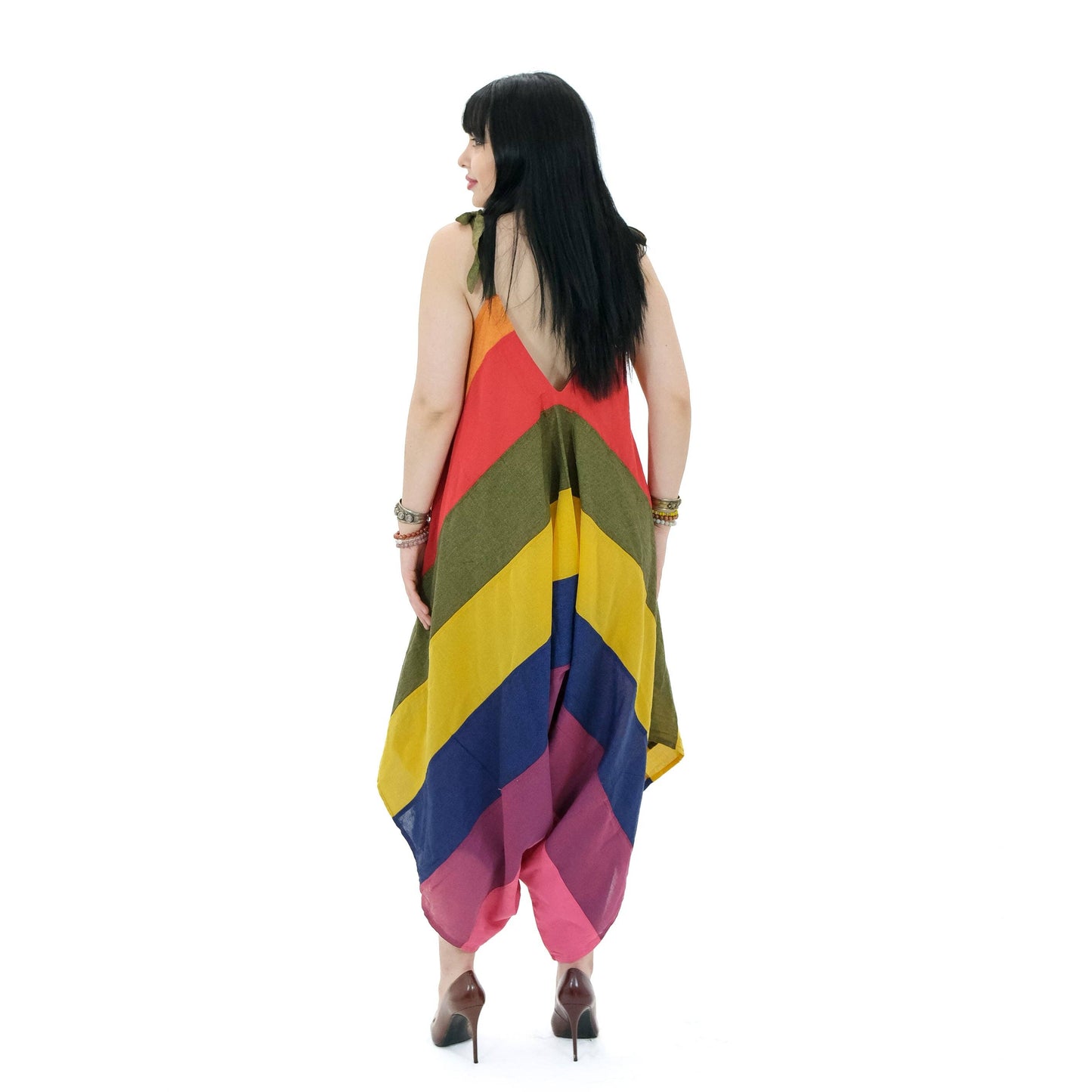 Rainbow Pride Flowy Cotton Jumpsuit