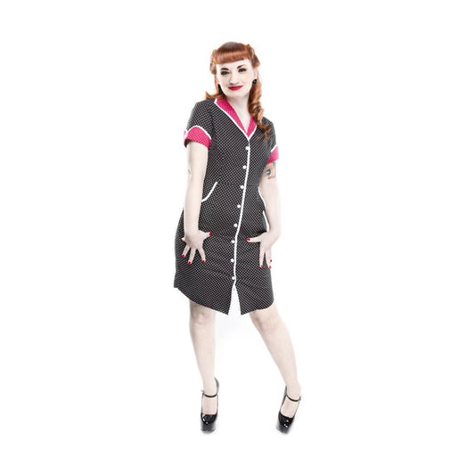 Sourpuss Peggy Sue Retro 1950s Diner Style Dress Polka Dots Dress