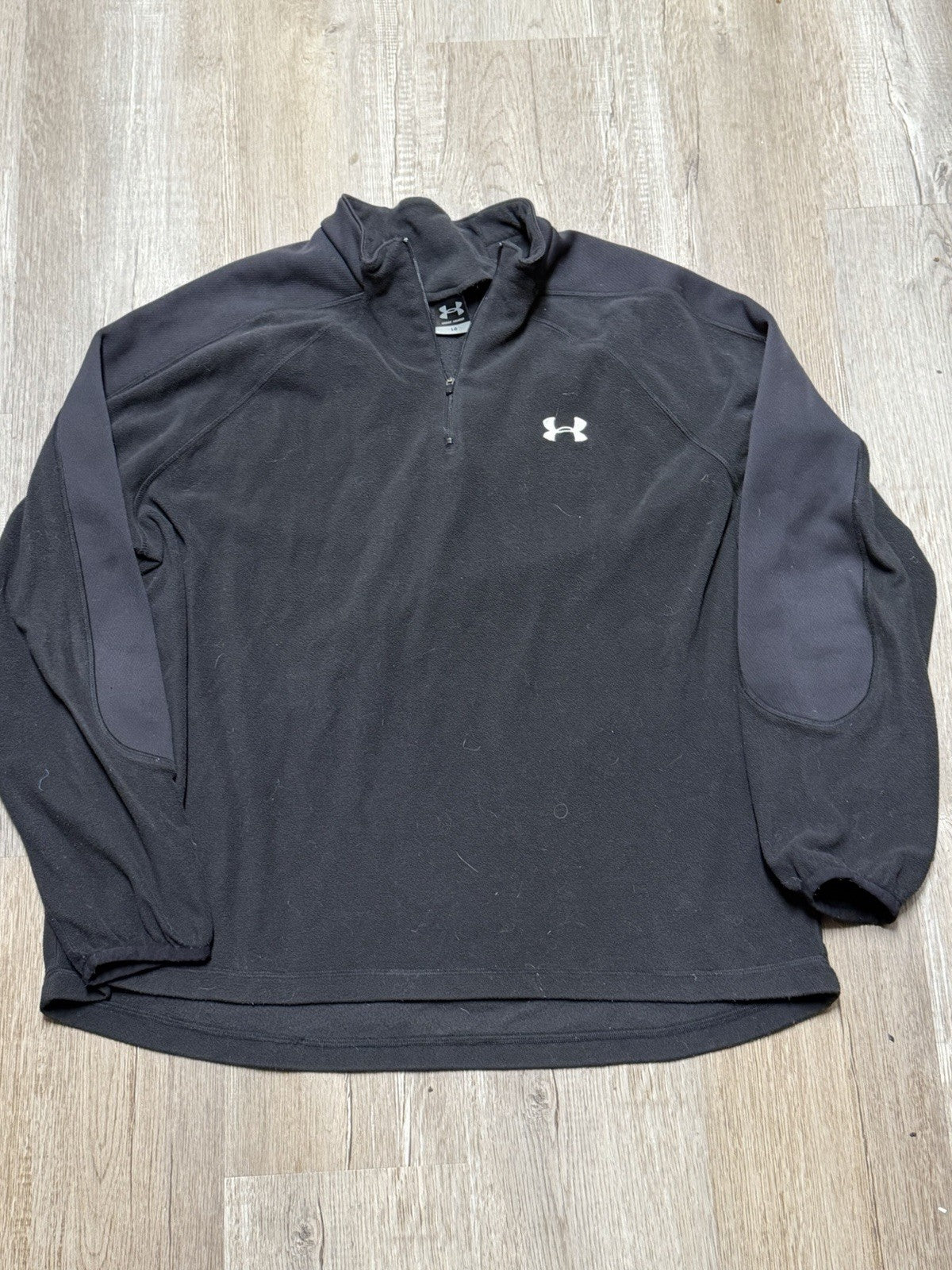 Under Armour Pullover Sweatshirt Mens LG Black Fleece Workout Athletic Training