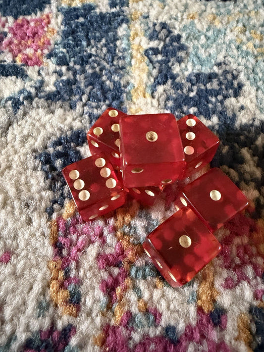 Vintage Mixed Dice Lot Bakelite Catalin Lucite Celluloid Game Dice Assorted