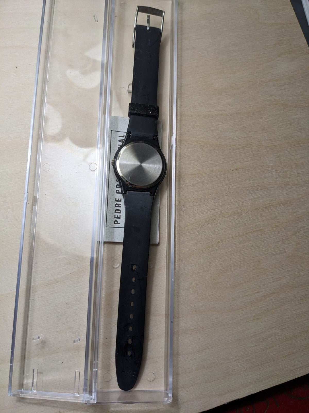 Rare 100 year anniversary Ford Thunderbird black patent watch untested