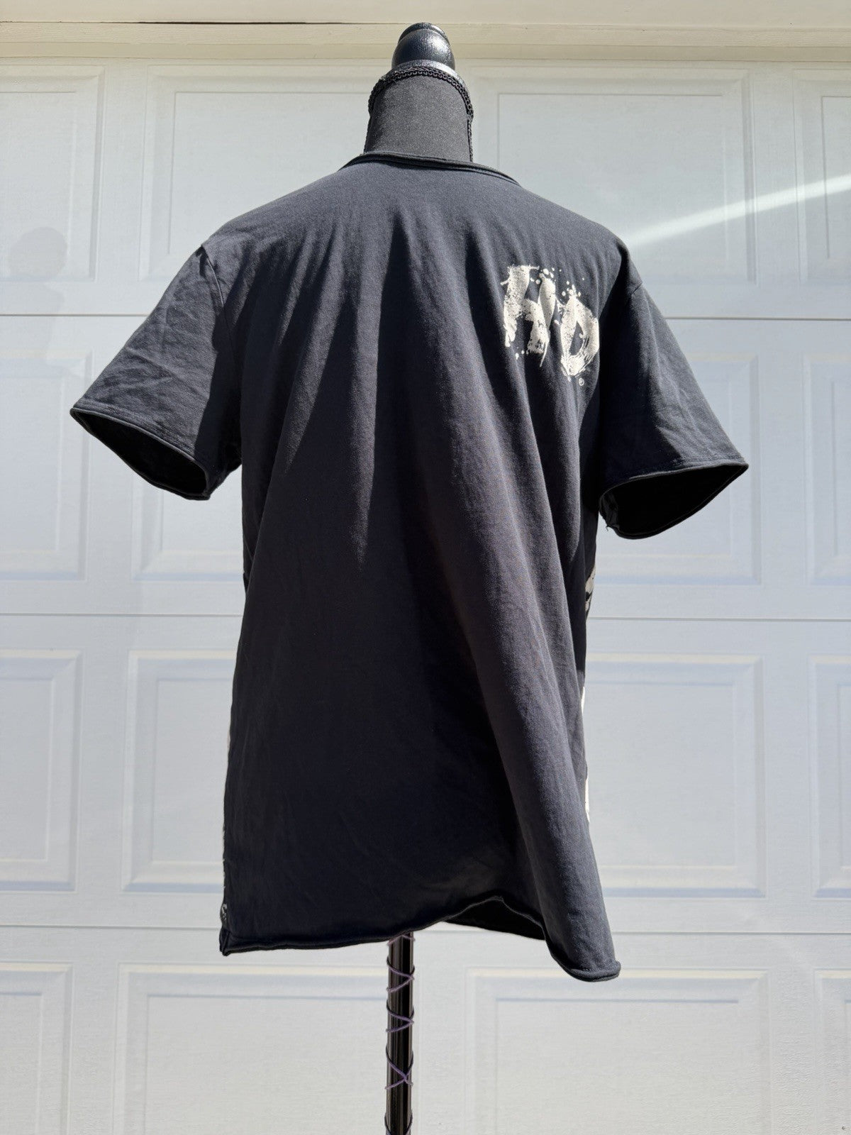 Haley Davidson Skeleton Bleach Tee Size L