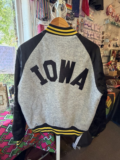 AS IS Vintage 80s Iowa Bomber Varsity Jacket -See Measurements