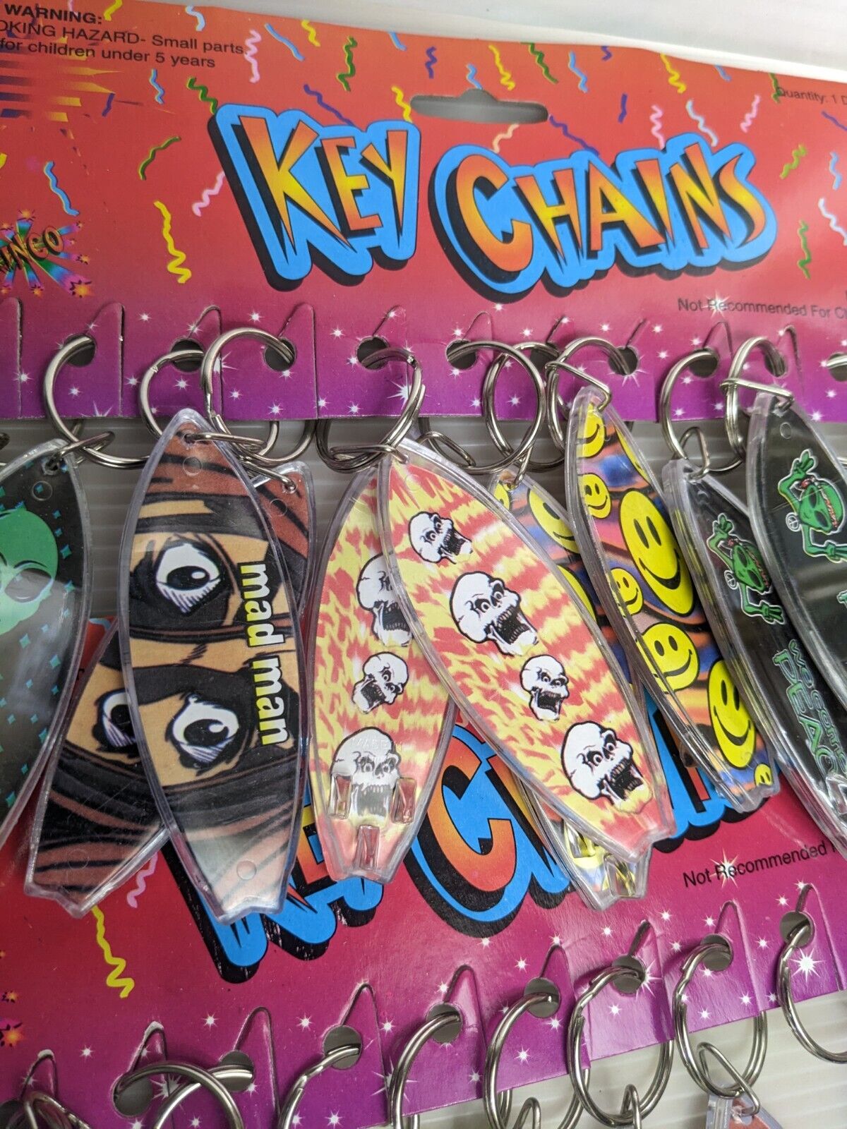 2 Dozen 90s Surfboard Keychain Favor Party Gift Bag Fillers Prize 24 Alien NOS
