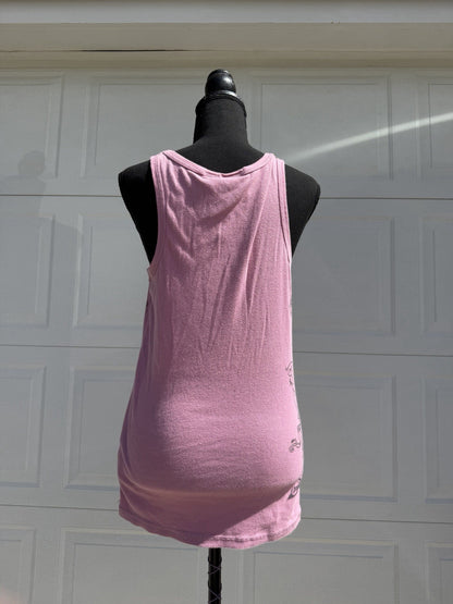 VTG Y2K Harley Davidson Embroidered Pink Tank Women’s Size XL