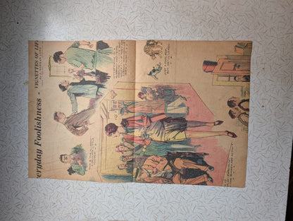 Picture Map Of Greater Boston Sunday Post Dorchester 30s Illustration News Comic
