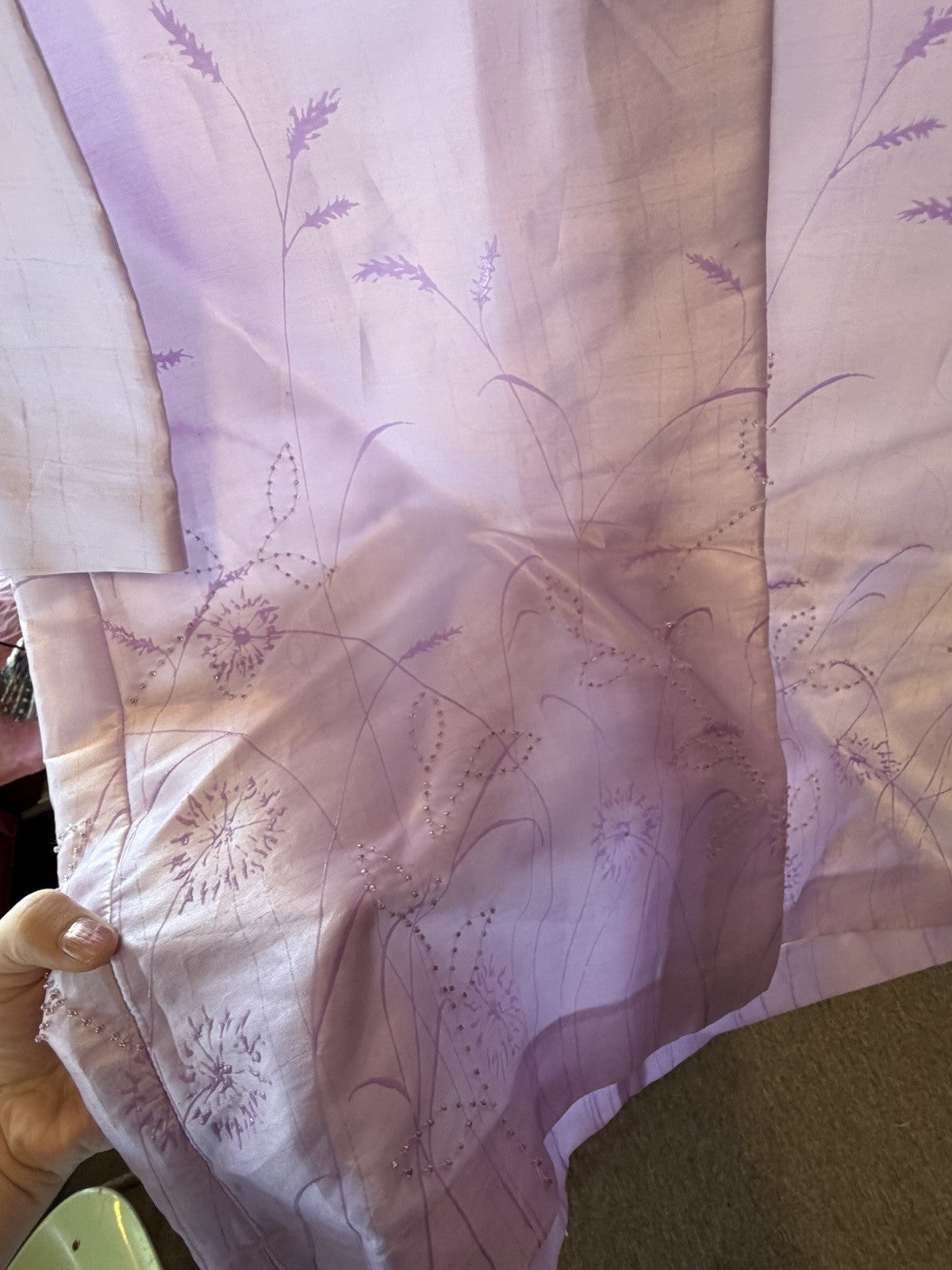 Vintage 80s Silkx Silk Dress Size Medium Lavender 