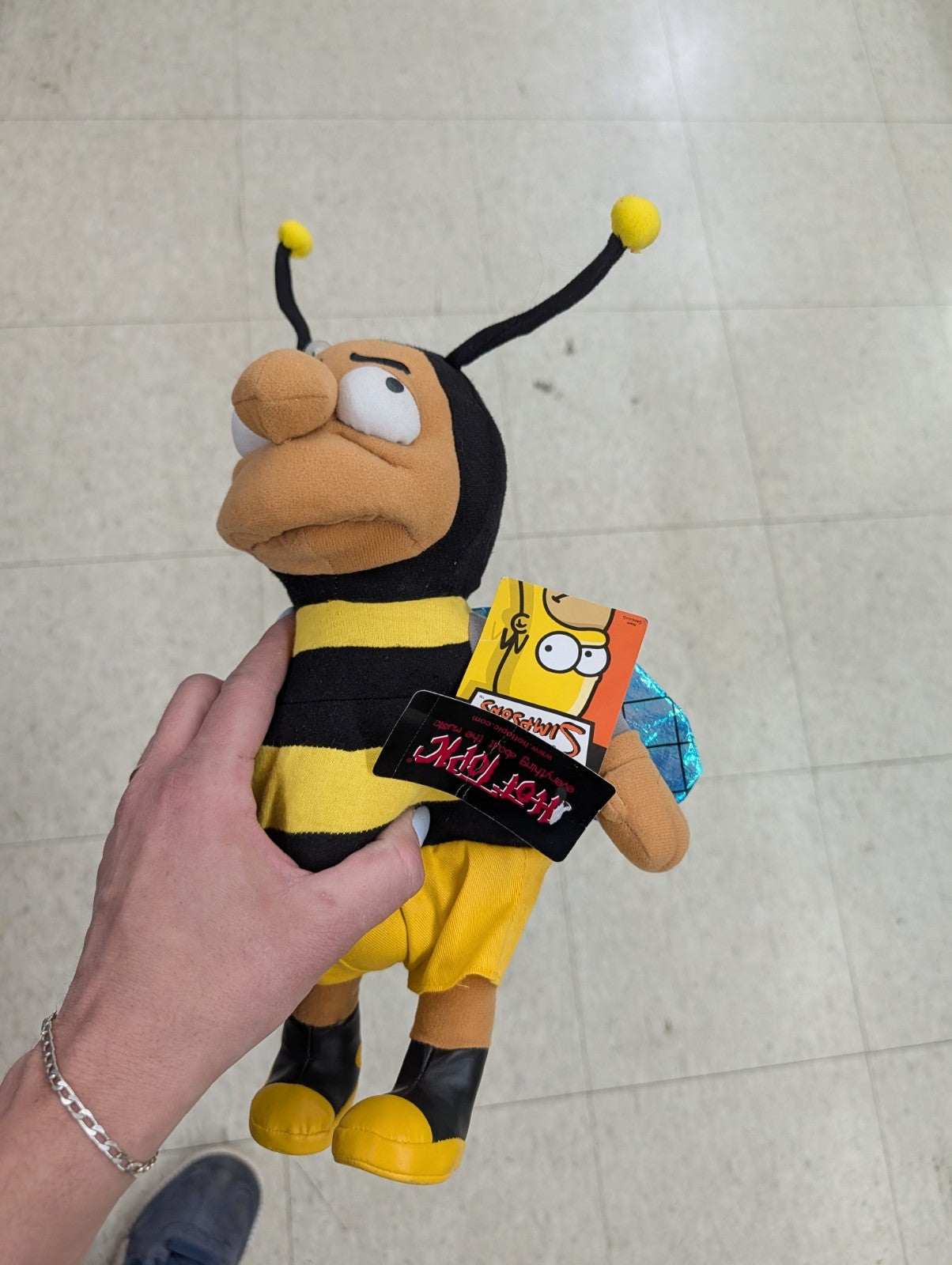 14 Inch Plush Bumblebee Man Doll Toy With Tags Applause 2004 The Simpsons