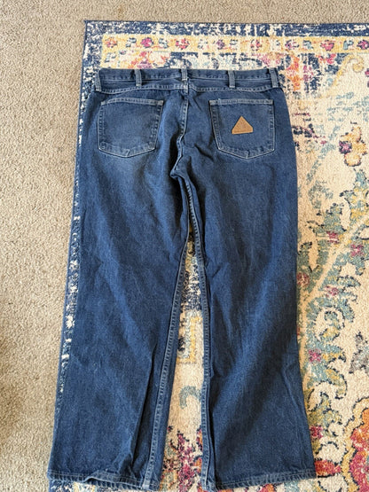 VTG 90s Bulwark Excel FR Flame Resistant Work Mens 40x37 Blue Denim Jeans