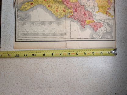 Rand McNally 1920s Electoral Votes Map Broadside Advertising Antique Voting 