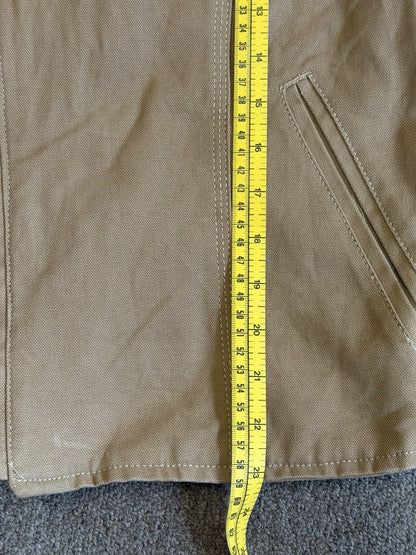 Wyoming Traders Vest Mens XL Tan Canvas Button Tan Khaki Western Rancher Rodeo