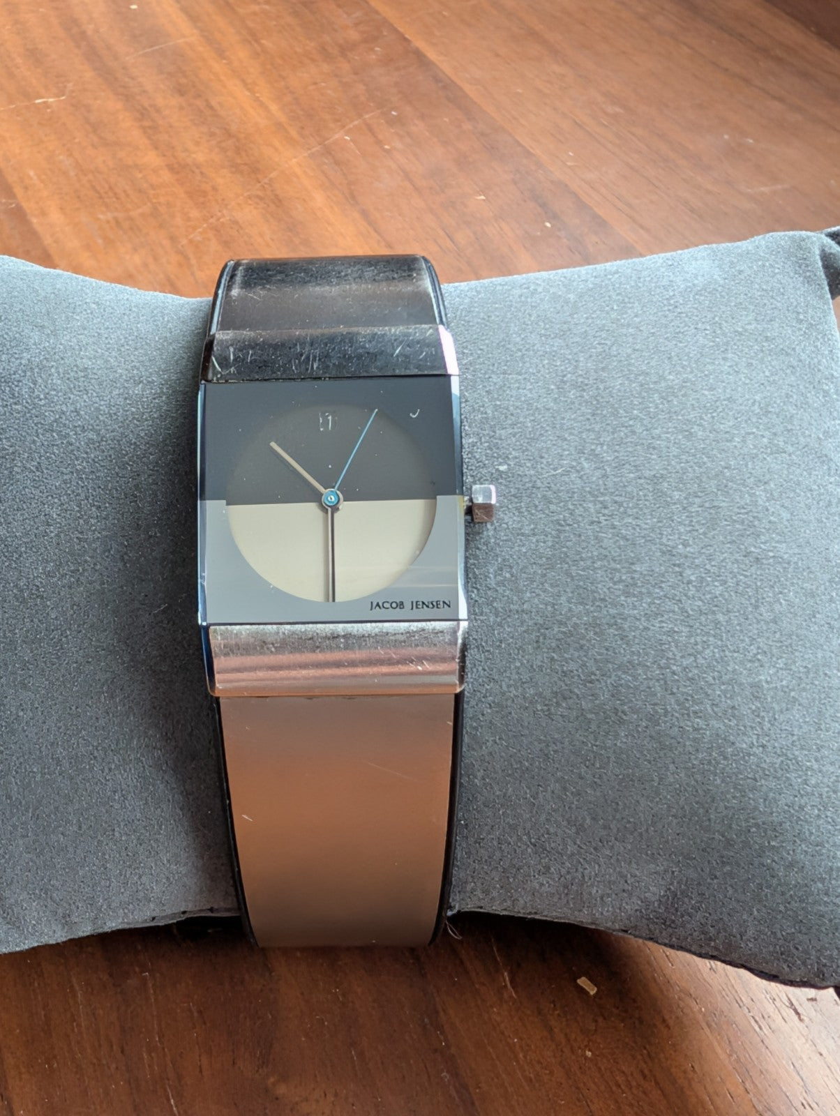 Jacob Jensen 510 Steel Titanium Rectangle Quartz Watch AS IS New Battery 