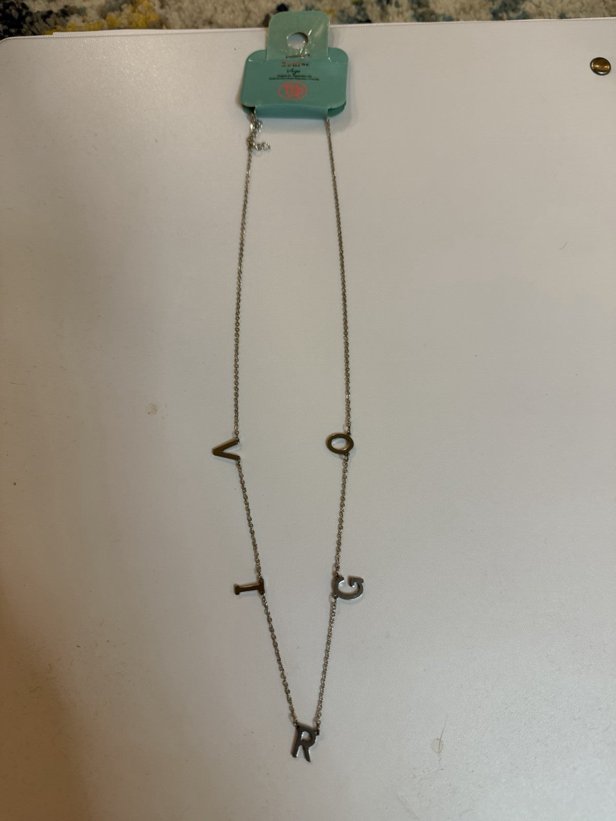 Y2K Vintage Deadstock Zodiac Necklace Virgo
