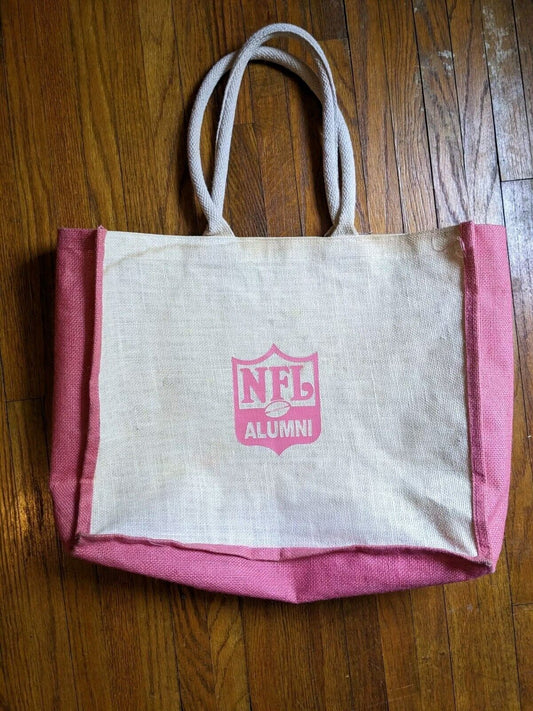 NFL Alumni Pink Tote Beach Bag As Is 