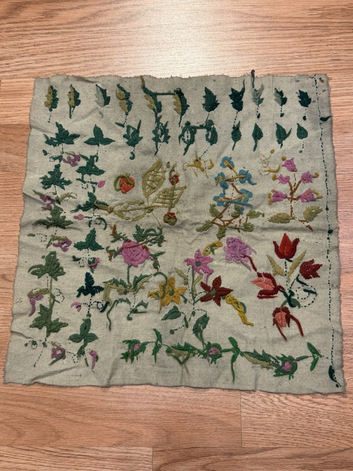 AS IS Lot Of 2 Antique 1800s Embroidery Needlework Sampler