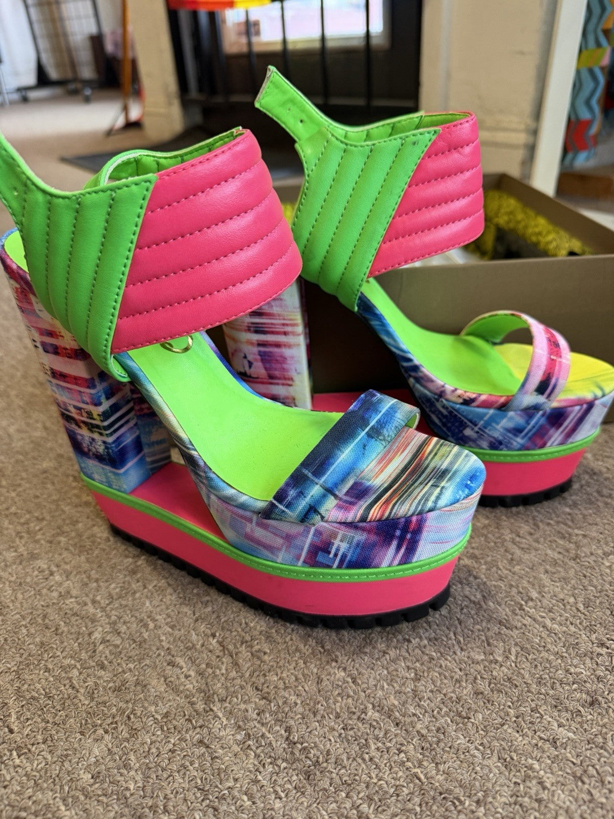 Privledged Size 7 Quasi Neon Heels