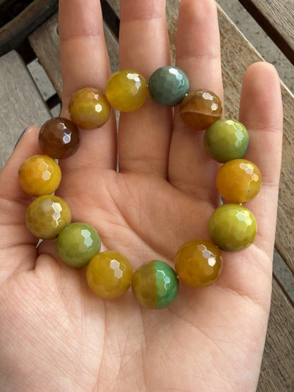 Vintage Faceted Agate Bracelet