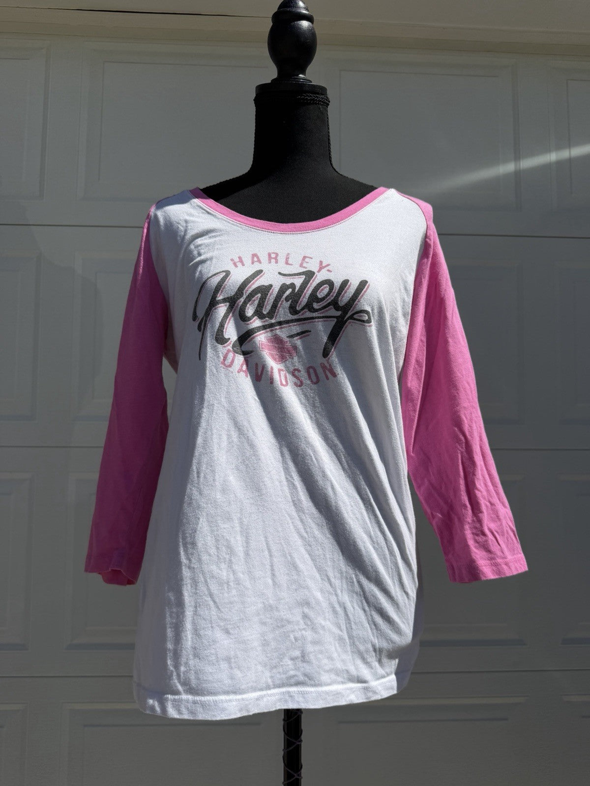 Collectible Harley-Davidson Pink Voodoo Mardi Gras Women Shirt Size XL