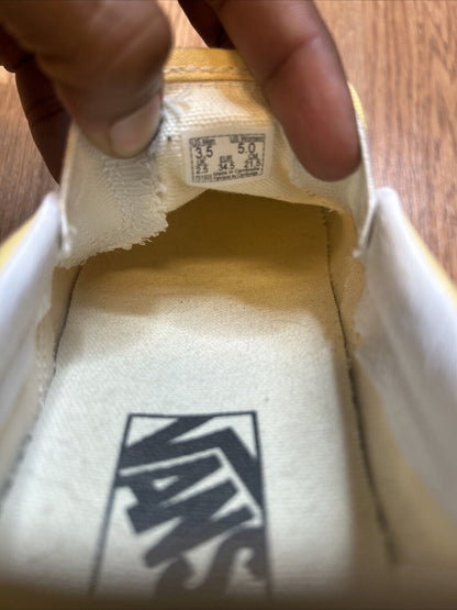 Vans Shoes Mens 3.5 Womens 5 Pastel Yellow Slip On Skate Sneaker Canvas