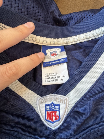 Vintage Reebok New England Patriots Teddy Bruschi NFL Jersey Youth Size L LARGE