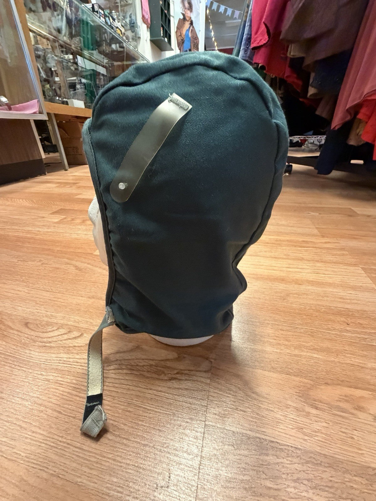 Vintage E.D. Bullard Co Dark Green Pilot Skull Cap Helmet Liner - Medium 7-7-1/4
