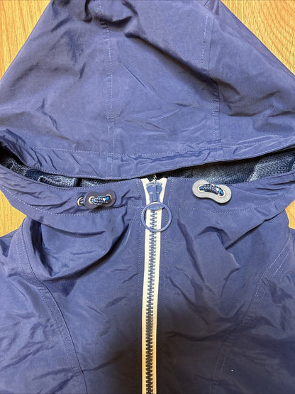 NWT Lands End Jacket Blue White Softshell Mens Medium 