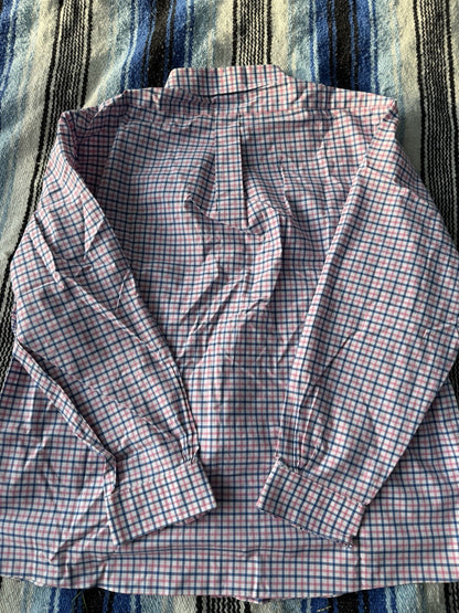 Vintage Brooks Brothers Shirt Men 2XL XXL Tan Plaid Regent Oxford Button AS IS 