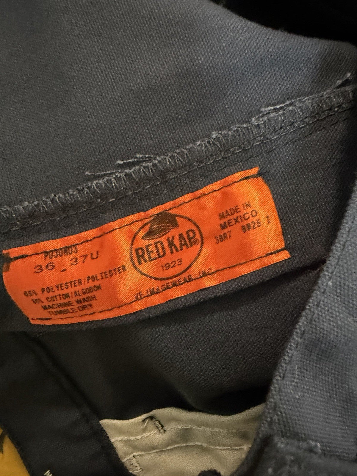 Men's Dark Blue Red Kap Cargo Utility Work Mechanic Uniform Pants Size 36