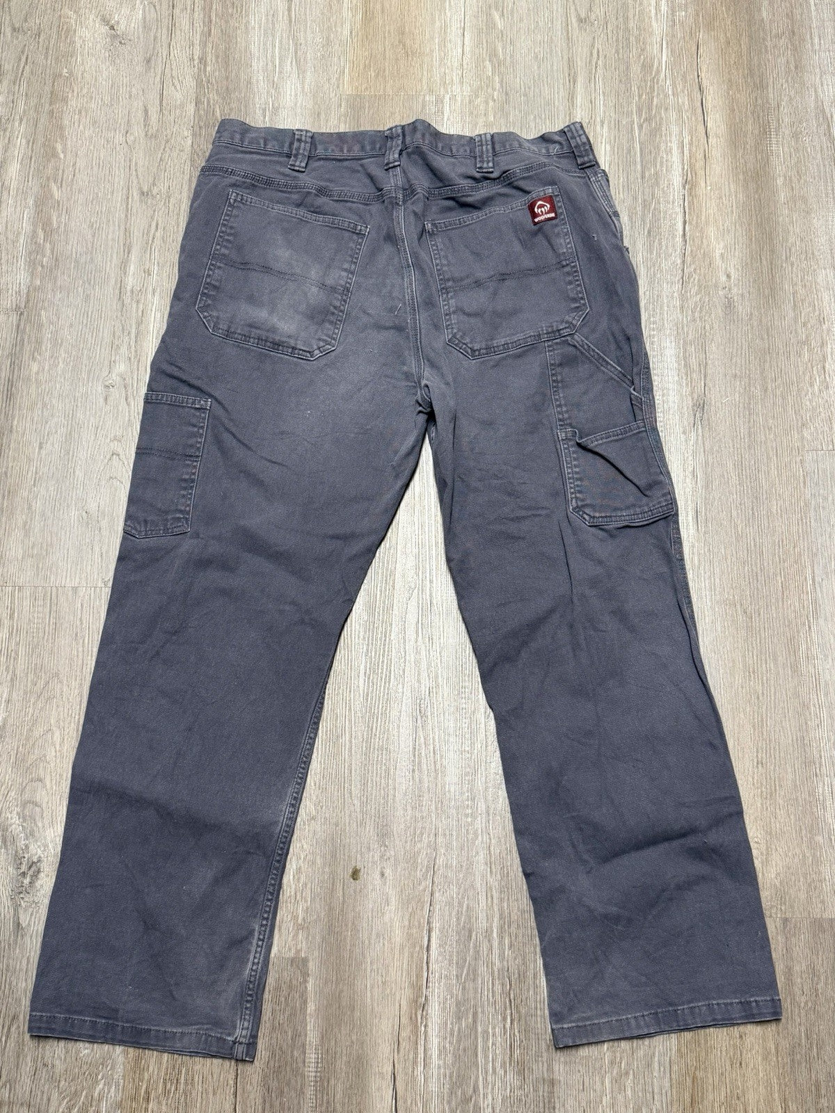 As Is Wolverine Pants Mens 38*x30 Granite  Canvas Carpenter Utility