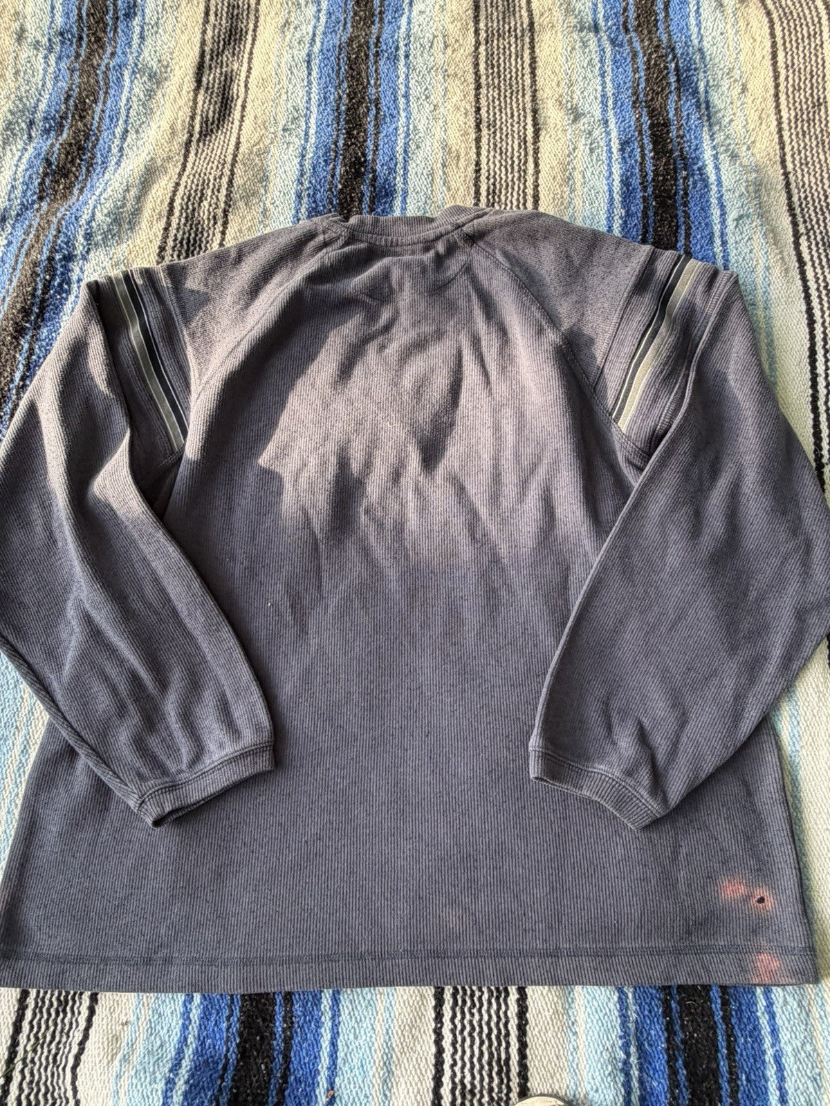 AS IS VINTAGE Xtreme Gear Sweater Mens Large Blue Surfwear Skate Grunge Y2K