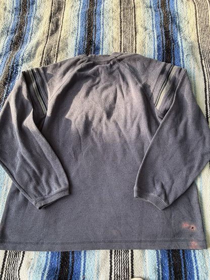 AS IS VINTAGE Xtreme Gear Sweater Mens Large Blue Surfwear Skate Grunge Y2K