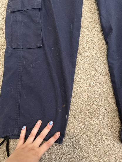 AS IS Tru Spec Men’s Cargo Uniform Pants Blue 33 Inch Waist