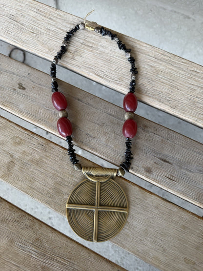 Modern Beyop Brass Necklace
