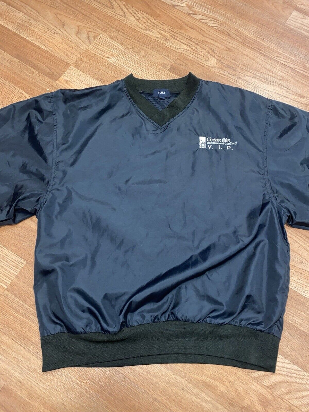 Cedar Fair Jacket Medium Pullover In Navy Black