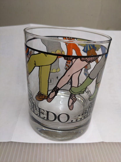 vintage Toledo libbey glass alive and kickin roller skate shoes elephant Rare